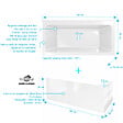 ALLIBERT - Pack Baignoire 180x80cm et 2 Tabliers recoupables - Blanc Brillant - Marina Square Duo - vignette