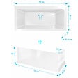 ALLIBERT - Pack Baignoire 180x80cm et 2 Tabliers recoupables - Blanc Brillant - Marina Square Duo - vignette