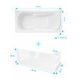 ALLIBERT - Pack Baignoire 150x70cm avec Tabliers recoupables 180cm et 80cm - Blanc Brillant - MAE - vignette