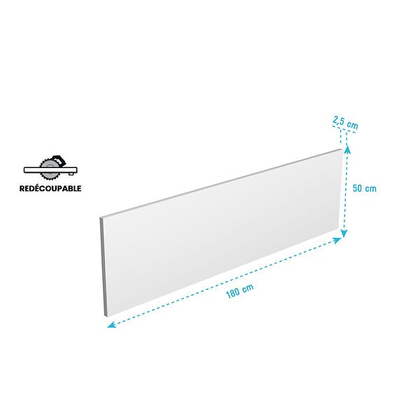 ALLIBERT - Tablier de Baignoire Blanc Mat 180x50x2.5 cm - 100% Acrylique - large