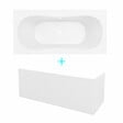 ALLIBERT - Pack Baignoire 180x80cm et 2 Tabliers recoupables - Blanc Mat - Marina Round Duo - vignette