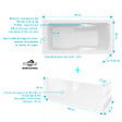 ALLIBERT - Pack Baignoire 180x80cm avec Zone Douche et Tabliers recoupables de 180 et 80cm Blanc Brillant - MAE - vignette