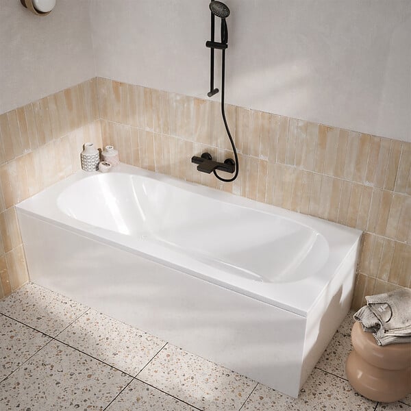 ALLIBERT - Tablier de Baignoire Blanc Brillant 180x50x2.5 cm - Acrylique et ABS - large