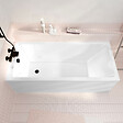 ALLIBERT - Pack Baignoire 170x75cm avec Tabliers recoupables 180cm et 80cm - Blanc Brillant - MAE SQUARE - vignette