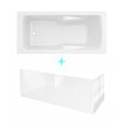 ALLIBERT - Pack Baignoire 170x75cm avec Zone Douche et Tabliers recoupables de 180 et 80cm Blanc Brillant - MAE - vignette
