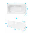 ALLIBERT - Pack Baignoire 170x80cm avec Tabliers recoupables 180cm et 80cm - Blanc Brillant - MAE - vignette