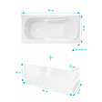 ALLIBERT - Pack Baignoire 180x80cm avec Tabliers recoupables 180cm et 80cm - Blanc Brillant - MAE - vignette