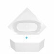 ALLIBERT - Pack Baignoire d'angle 140x140x54 cm avec Tablier recoupable - Blanc Brillant - MARINA - vignette