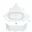 ALLIBERT - Pack Baignoire d'angle 140x140x54 cm avec Tablier recoupable - Blanc Brillant - MARINA - vignette