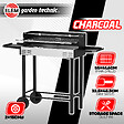 ELEM GARDEN TECHNIC - Barbecue charbon de bois avec roues et broche, surface de cuisson 68x33cm - vignette