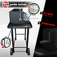 ELEM GARDEN TECHNIC - Barbecue charbon de bois avec roues et broche, surface de cuisson 68x33cm - vignette