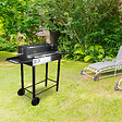 ELEM GARDEN TECHNIC - Barbecue charbon de bois avec roues et broche, surface de cuisson 68x33cm - vignette