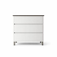 AURLANE - Meuble de salle de bains 80 cm Blanc 3 Tiroirs et Vasque Céramique Noire - XENOS - vignette