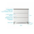 AURLANE - Meuble de salle de bains 80 cm Blanc 3 Tiroirs et Vasque Céramique Noire - XENOS - vignette
