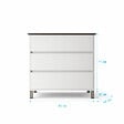 AURLANE - Meuble de salle de bains 80 cm Blanc 3 Tiroirs et Vasque Céramique Noire - XENOS - vignette