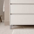 AURLANE - Meuble de salle de bains 80 cm Blanc 3 Tiroirs et Vasque Céramique Noire - XENOS - vignette