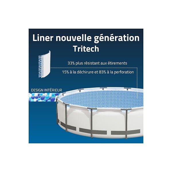 BESTWAY - Piscine tubulaire Steel Pro Max ronde 4,57 x 1,07 m - Bestway - large