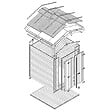 TIMBELA - Abri de Jardin en Bois 3,53 m² TIMBELA M343C1+M343G - vignette
