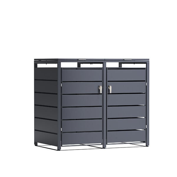 TIMBELA - Cache-Poubelles 2 x 240L TIMBELA M802-2K - large