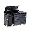 TIMBELA - Cache-Poubelles 3 x 240L TIMBELA M802-3K - vignette