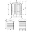 TIMBELA - Abri de Jardin en Bois 2,82 m² TIMBELA M320F1+M320G - vignette