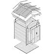 TIMBELA - Abri de Jardin en Bois 3,53 m² TIMBELA M343F1+M343G - vignette