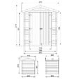 TIMBELA - Abri de Jardin en Bois 3,53 m² TIMBELA M343F1+M343G - vignette
