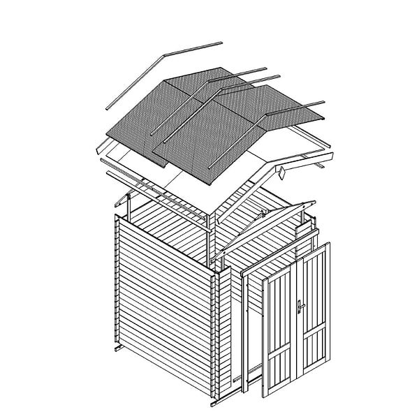 TIMBELA - Abri de Jardin en Bois 2,82 m² TIMBELA M320F1 - large