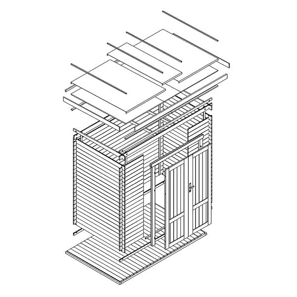 TIMBELA - Abri de Jardin en Bois 2,22 m² TIMBELA M311F1+M311G - large