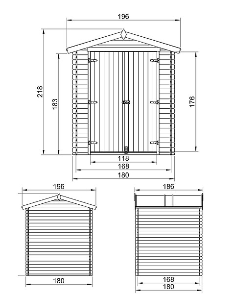 TIMBELA - Abri de Jardin en Bois 2,82 m² TIMBELA M320C1 - large
