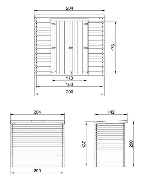 TIMBELA - Abri de Jardin en Bois 2,22 m² TIMBELA M311C1 - large