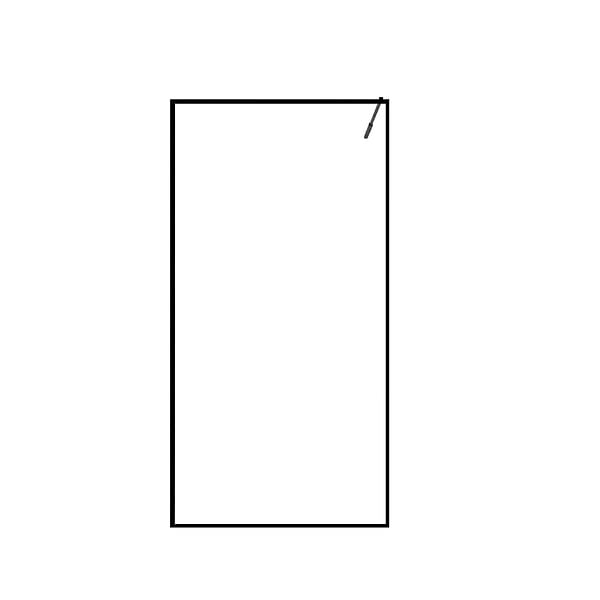 AURLANE - Paroi de Douche 100x200cm Verre trempé 5mm - Cadre et Bras Aluminium NOIR MAT - DARK CONTOURING - large