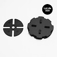 MCCOVER - Lot de 320 plots réglables 10-15 mm dalle et carrelage avec cales anti-bruit 97 mm Noir, Lot - 320 plots - vignette