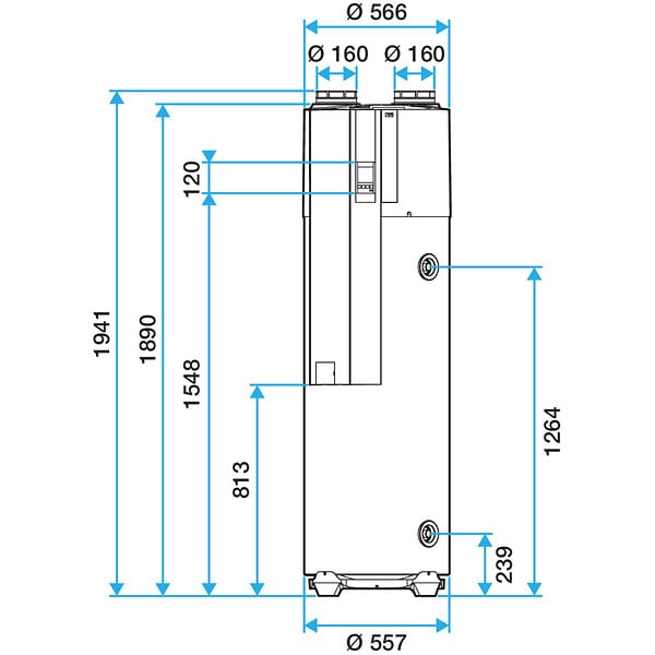ALDES - T.Flow Hygro+ Logement collectif - B200 T.FLOW HYGRO+ Non connecté - large