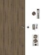GD MENUISERIES - Porte Coulissante Décor Noyer Light Walnut H204 x L93 cm, Serrure a condamnation - vignette