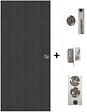 GD MENUISERIES - Porte Coulissante Effet Chêne Anthracite Grey Oak H204 x L93 cm, Serrure a condamnation - vignette