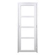 GD MENUISERIES - Bloc Porte Tana Blanc Transparent H204 x L63 cm Côte Tableau P.Gauche - vignette