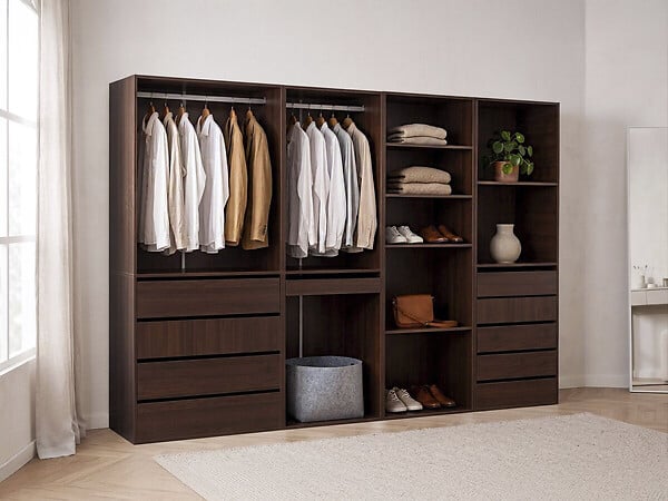HABITAT ET JARDIN - Kit dressing " Opéra " modulable - 4 éléments - Marron - large