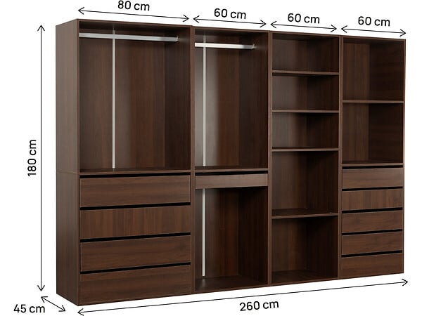 HABITAT ET JARDIN - Kit dressing " Opéra " modulable - 4 éléments - Marron - large
