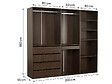 HABITAT ET JARDIN - Kit dressing modulable  "Opéra" - 3 éléments - Marron - vignette