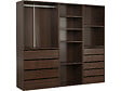 HABITAT ET JARDIN - Kit dressing " Opéra " modulable - 3 éléments - Marron - vignette