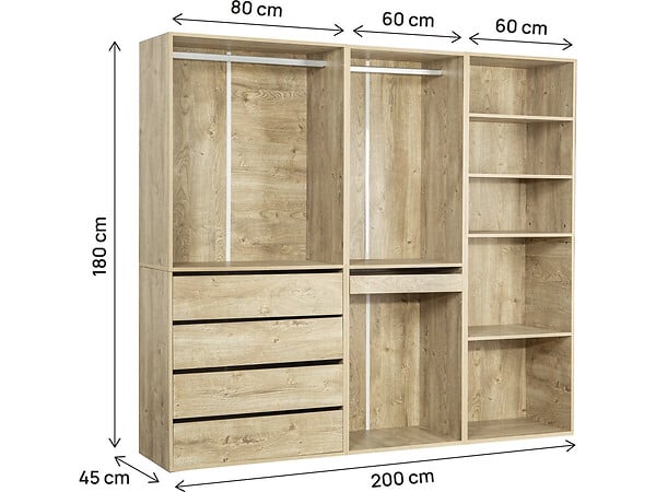 HABITAT ET JARDIN - Kit dressing modulable "Opéra" - 3 éléments - Beige - large