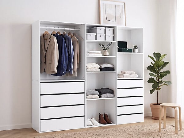 HABITAT ET JARDIN - Kit dressing " Opéra " modulable - 3 éléments - Blanc - large