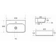 SWISS AQUA TECHNOLOGIES - Lave-mains suspendu 43 x 30 cm blanc pour WC sans trop-plein SAT Brevis (SATBRE4330R) - vignette