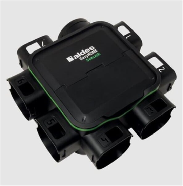 ALDES - Kit VMC EasyHOME SensAIR hygro intelligent - 7 piquages Ø 125mm + 1 rejet Ø 160mm - large