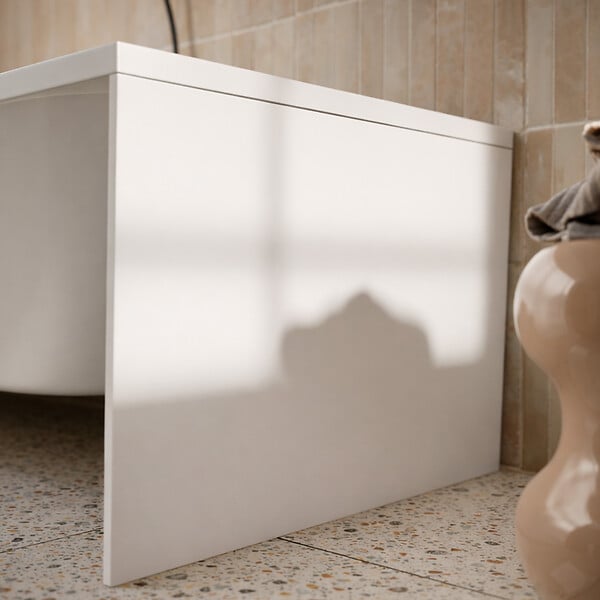 ALLIBERT - Pack Baignoire 180x80cm et 2 Tabliers recoupables - Blanc Mat - Marina Square Duo - large