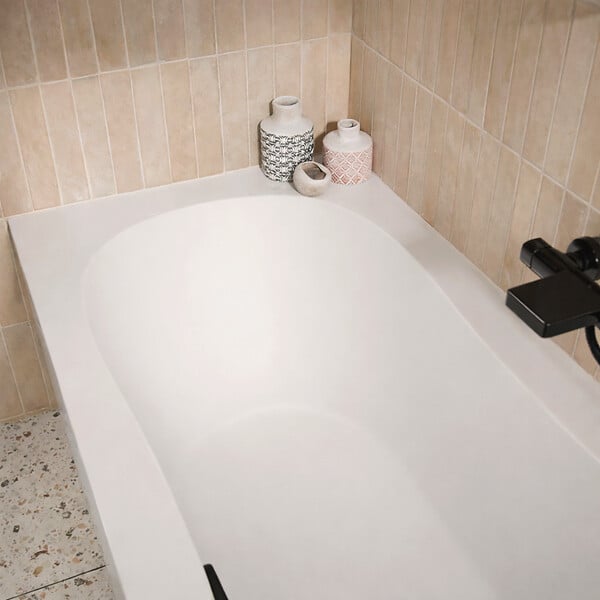 ALLIBERT - Pack Baignoire 180x80cm et 2 Tabliers recoupables - Blanc Mat - Marina Round Duo - large