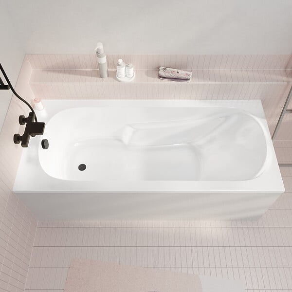 ALLIBERT - Pack Baignoire 170x80cm avec Tabliers recoupables 180cm et 80cm - Blanc Brillant - MAE - large