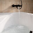 ALLIBERT - Pack Baignoire d'angle 140x140x54 cm avec Tablier recoupable - Blanc Brillant - MARINA - vignette