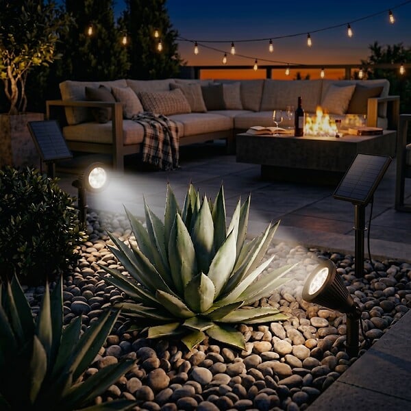 LUMISKY - 2 Spots solaires projecteurs SPIKY AWAY 200LM - large